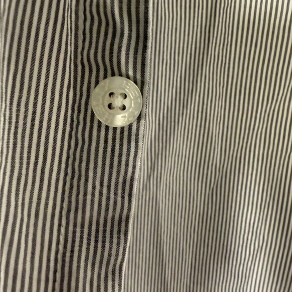 Helix Shirt Mens XXL Gray Stripe Button Down Military Long Sleeve Casual - Picture 5 of 9